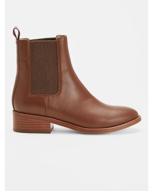 Eileen Fisher Brown Vent Leather Bootie