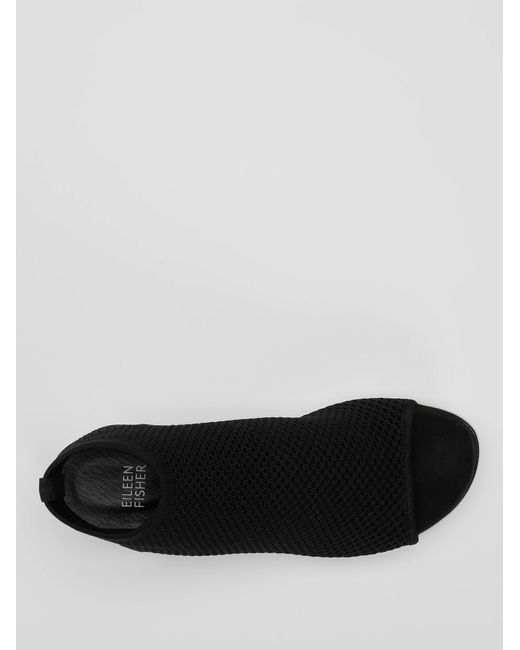 Eileen Fisher Black Snug Recycled Stretch Knit Bootie