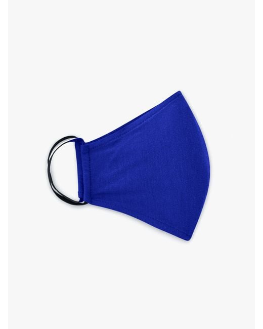 Eileen Fisher Blue Double Layer Fine Jersey Mask