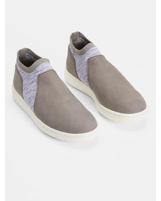 Eileen Fisher Gray Metro Tumbled Nubuck Sneaker