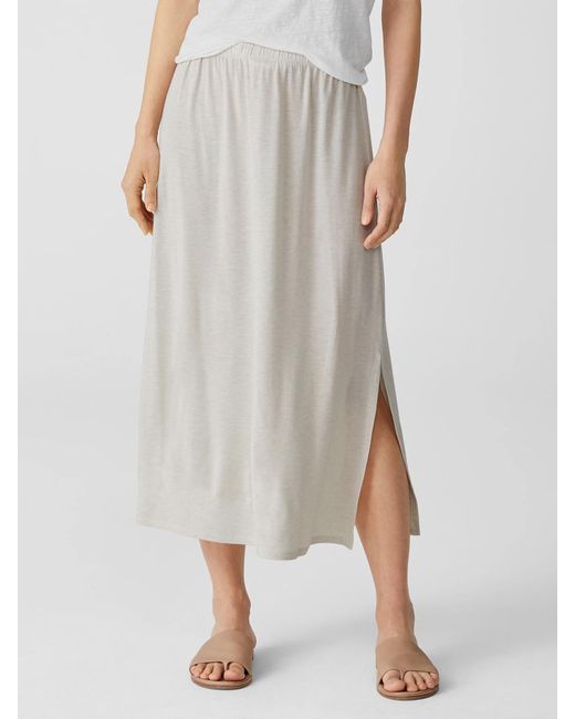 Eileen Fisher Fine Jersey Straight Skirt Lyst
