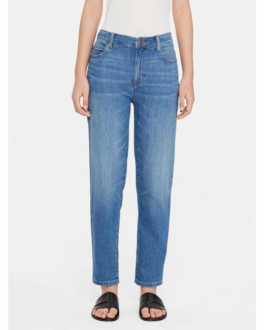 Eileen Fisher Blue Organic Cotton Denim Tapered Ankle Jean