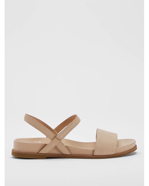 Eileen Fisher White Demo Leather Ankle-strap Sandal