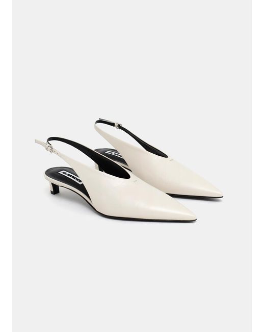 jil sander leather pumps