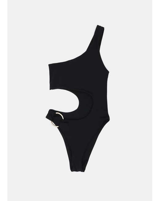 Louisa Ballou Synthetic Half Moon One Piece Swimsuit in Black | Lyst Canada