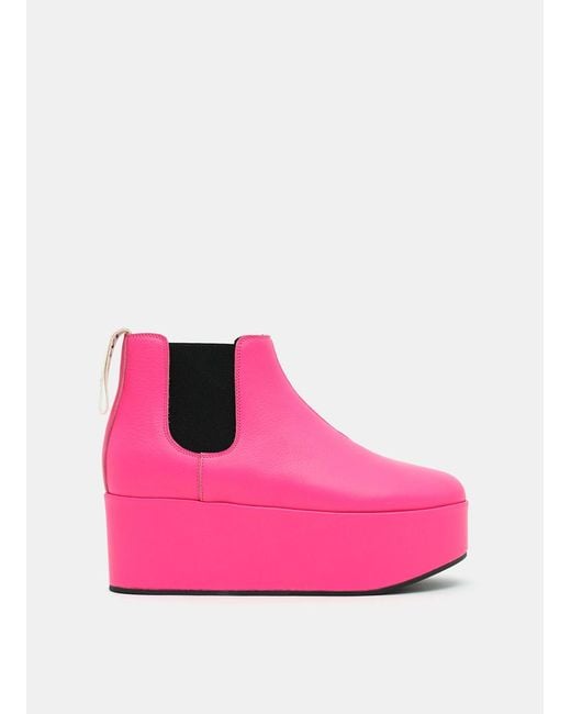 Loewe Leather Wedge Chelsea Boot In Calfskin in Pink Lyst