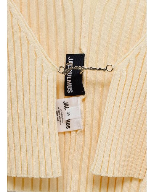 Jacquemus La Maille ribbed cardigan - Yellow