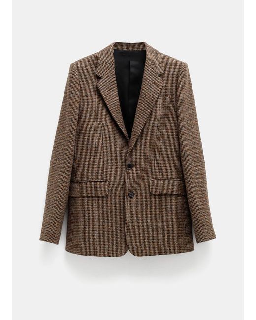 Celine Classic Jacket In Checked Tweed in Brown | Lyst Canada