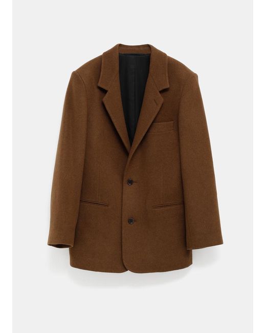 Lemaire Boxy Single Breasted Jacket in Brown | Lyst UK