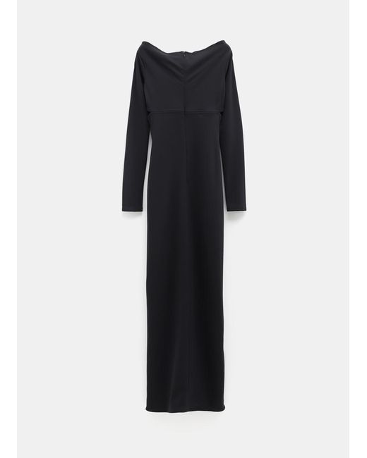 Courreges Swallow Breast Long Sleeves Milano Dress in Black | Lyst