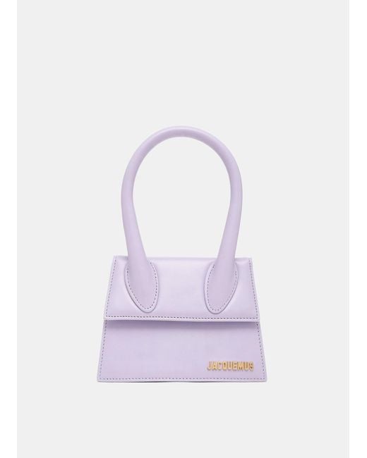 Jacquemus Leather Le Chiquito Moyen Bag in Lilac (Purple) | Lyst UK