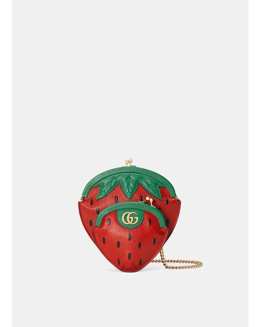 Gucci Strawberryshaped Mini Bag in White Lyst UK