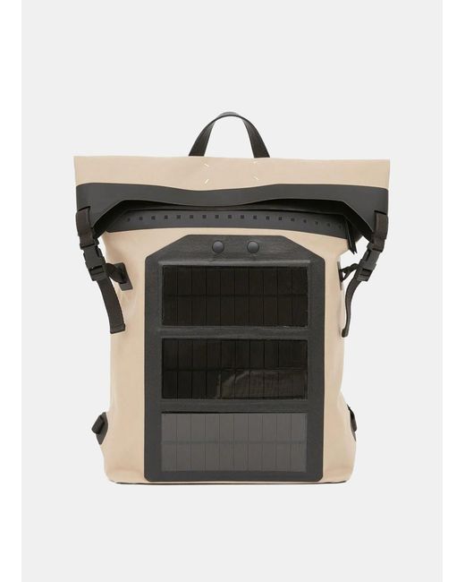 Maison Margiela Mackintosh Backpack With Solar Panels in Black | Lyst Canada