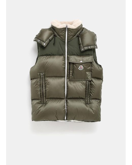 Moncler Oust Down Vest in Green for Men | Lyst Canada