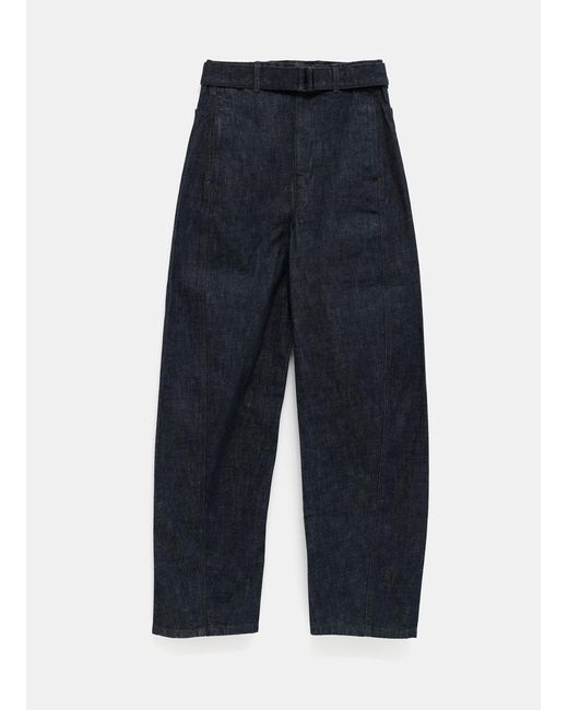 Lemaire Twisted Belted Pants in Blue | Lyst UK