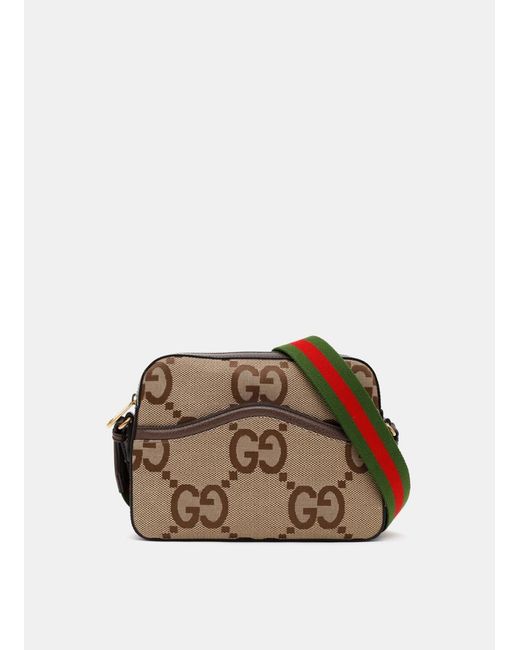 Gucci Messenger Bag With Jumbo GG in Brown Lyst