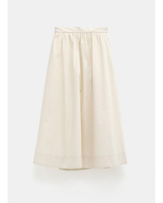 Totême Voluminous Cotton Skirt in White - Lyst
