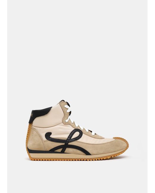 Loewe Synthetic Flow Runner Sneakers In Nylon And Suede in Beige ...