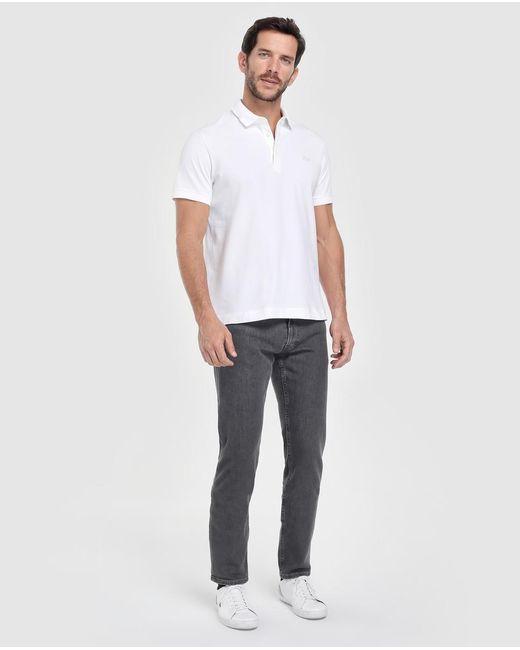 white short sleeve lacoste shirt