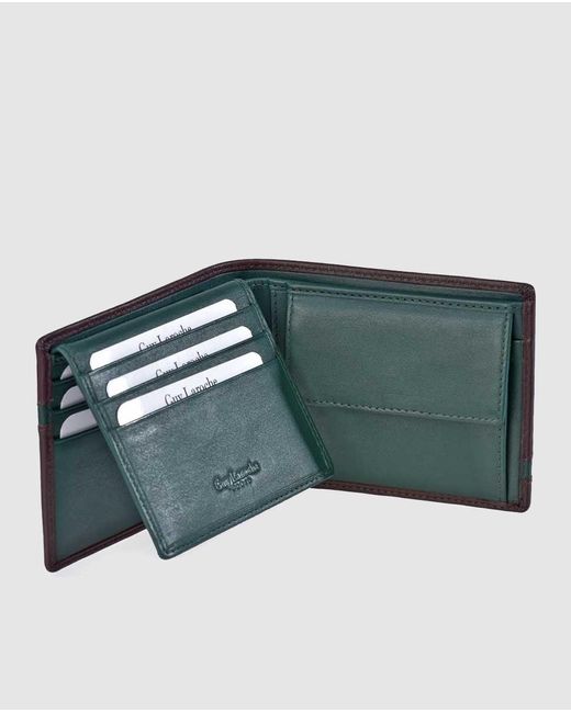 Herschel roy plus coin RFID Wallet monedero verde Nuevo