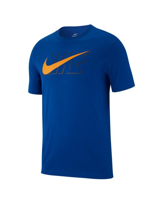 Nike Cotton Sportswear T-shirt in Blue for Men - Lyst