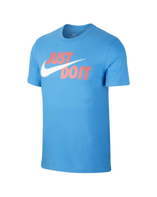 Nike Cotton Sportswear T-shirt in Light Blue (Blue) for Men - Lyst