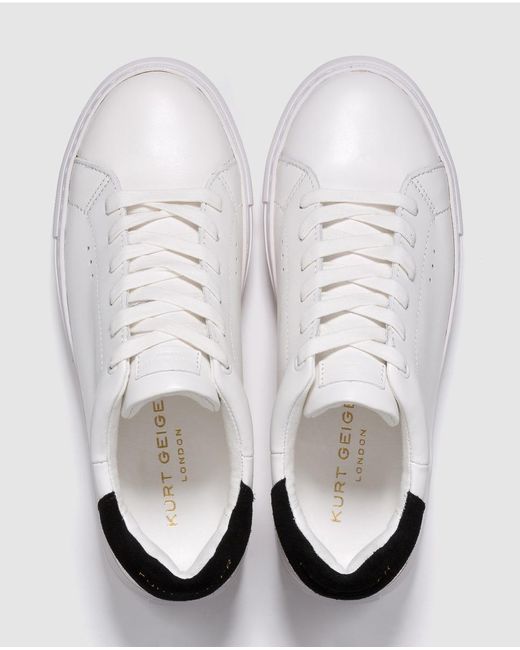 kurt geiger white platform trainers