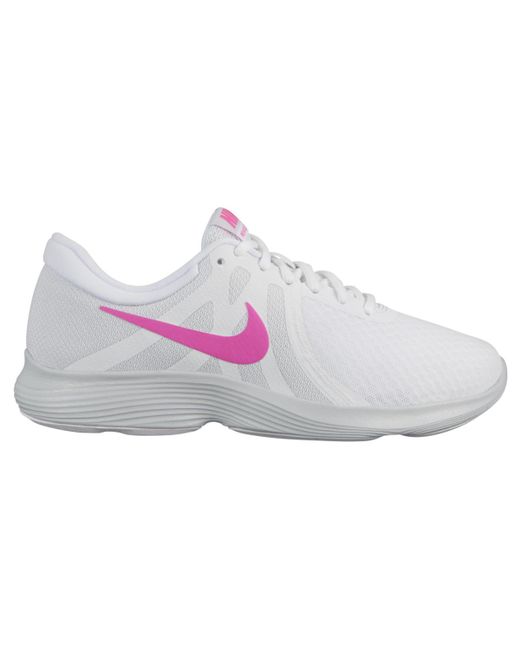 Nike Rubber Flyease Revolution 4 in White/Pink (White) - Save 30% - Lyst