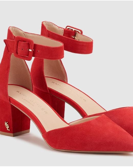 Kurt Geiger Red Leather Court Shoes. Burlington Model. - Lyst