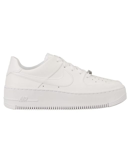 Women's White Air Force 1 Sage Low Casual Sneakers Women's White Air Force 1 Sage Low Casual Sneakers
