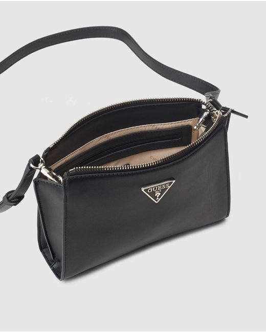 Guess Tangey Small Black Crossbody Bag With Zip - Lyst