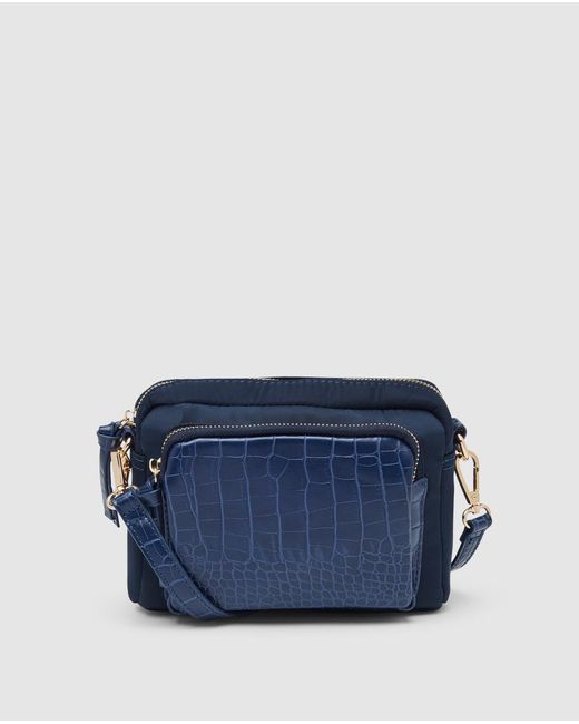 Download El Corte Inglés Synthetic Small Navy Blue Nylon Crossbody ...