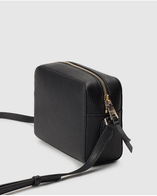DKNY Mini Black Leather Crossbody Bag With Zip - Lyst