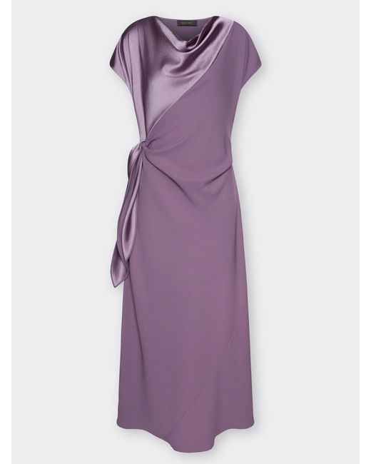 Abito lungo con nodo laterale di Elena Miro in Purple