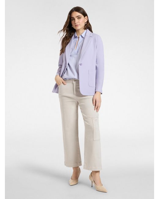 Pantaloni cargo in bull stretch di Elena Miro in White