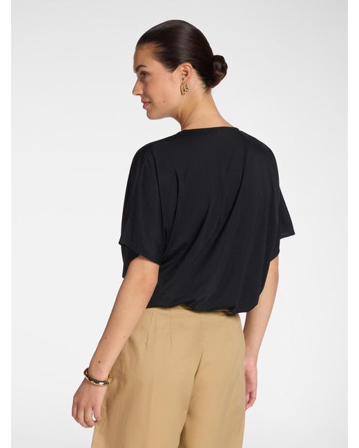 T-shirt scollo a V di Elena Miro in Black