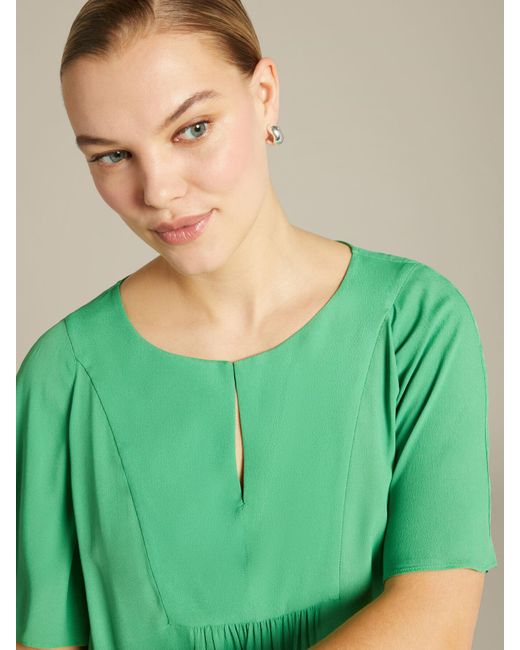 Blusa svasata con arricciature di Elena Miro in Green