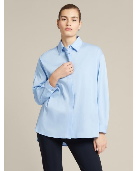 Camicia con bottoni dietro di Elena Miro in Blue