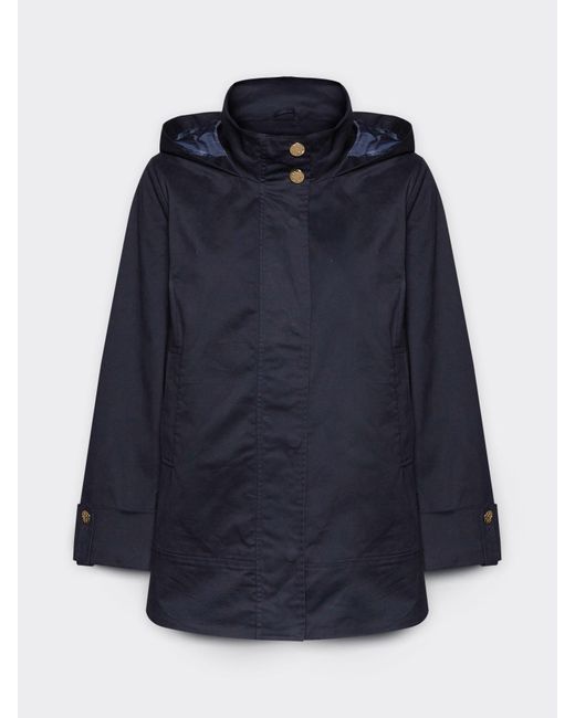 Parka in cotone con cappuccio di Elena Miro in Blue