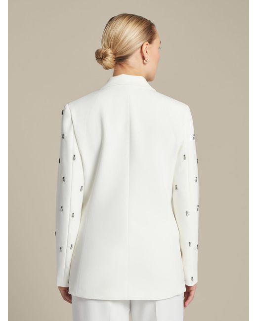 Blazer gioiello in cady di Elena Miro in White
