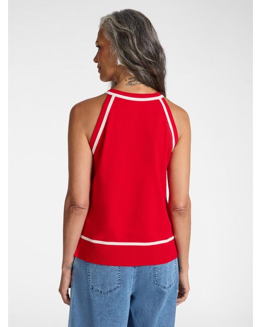 Top in maglia misto viscosa di Elena Miro in Red