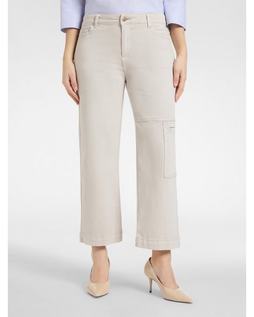 Pantaloni cargo in bull stretch di Elena Miro in White