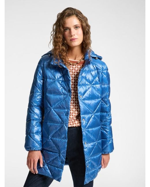 Piumino trapuntato con cappuccio di Elena Miro in Blue