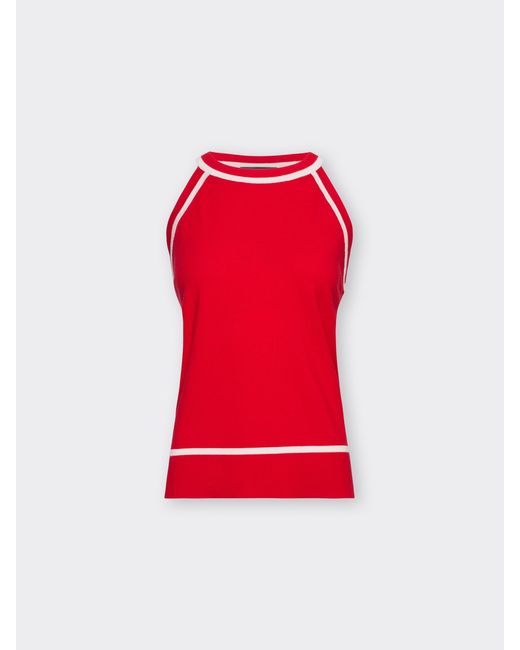 Top in maglia misto viscosa di Elena Miro in Red