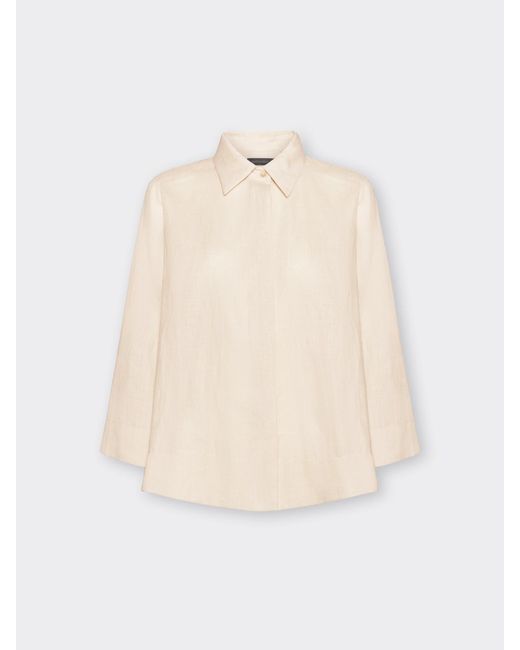 Camicia boxy in lino di Elena Miro in Natural