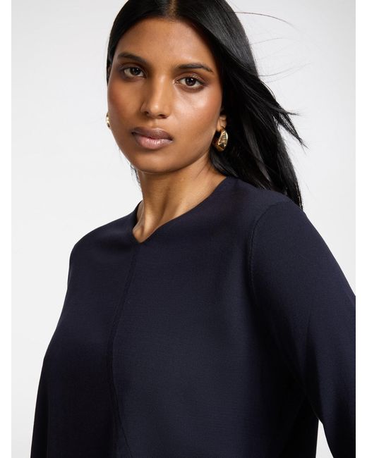 Maglia asimmetrica in cotone e modal di Elena Miro in Blue