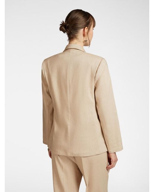 Giacca camicia lino stretch di Elena Miro in Natural