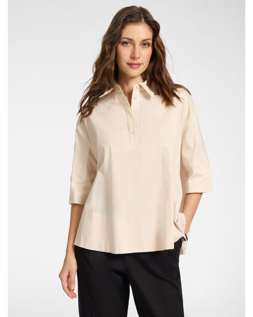 Blusa boxy con maniche a tre quarti di Elena Miro in Natural