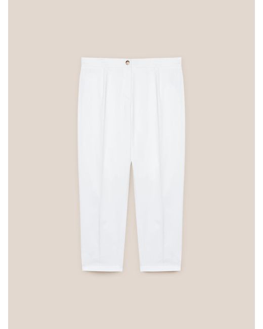 Pantaloni Capri in tessuto sostenibile di Elena Miro in White