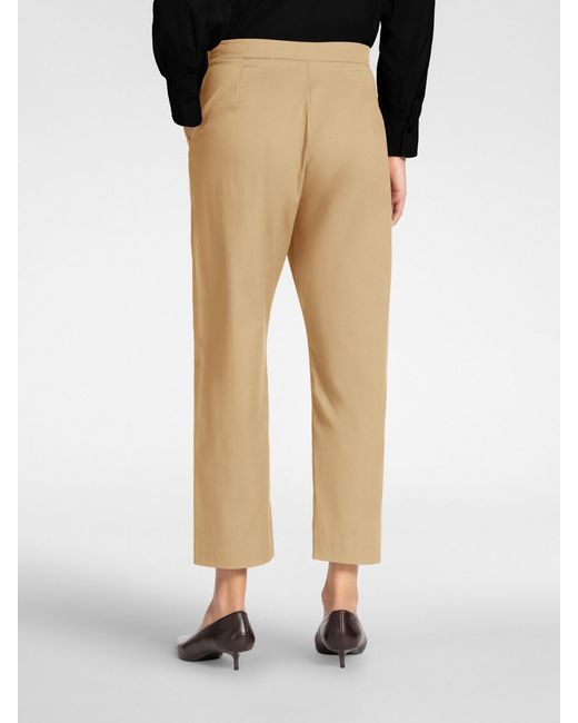 Pantaloni in gabardina con bottoni di Elena Miro in Natural